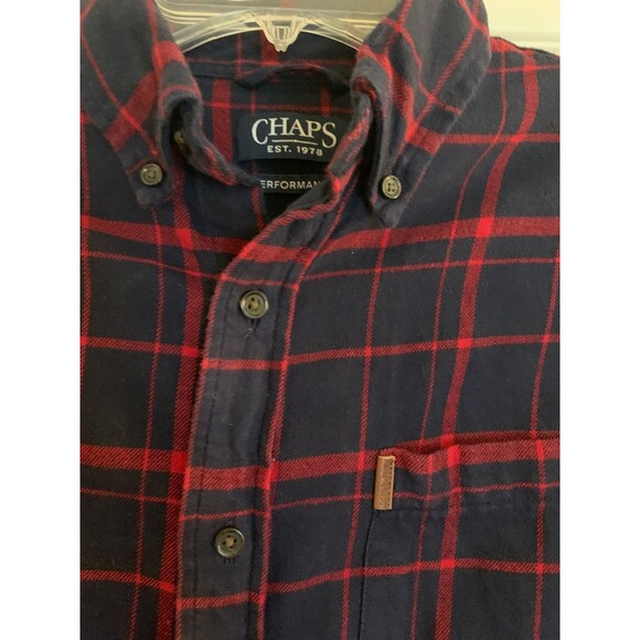 Chaps Cotton Flannel Button Down mens Shirt Size M - Picture 3 of 7
